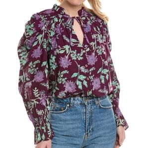 NWT Free People Meant To Be Floral Blouse